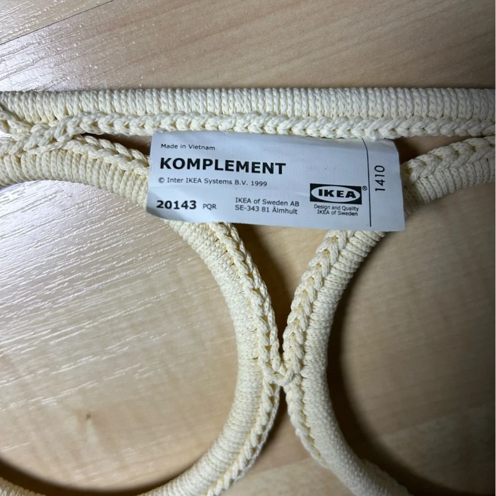 IKEA KOMPLEMENT Cream Braided Ring Organizer
